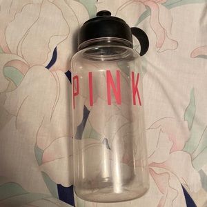 PINK Victoria secret clear water bottle